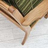 1970s, Danish design, oak wood armchair in furniture wool, original condition.