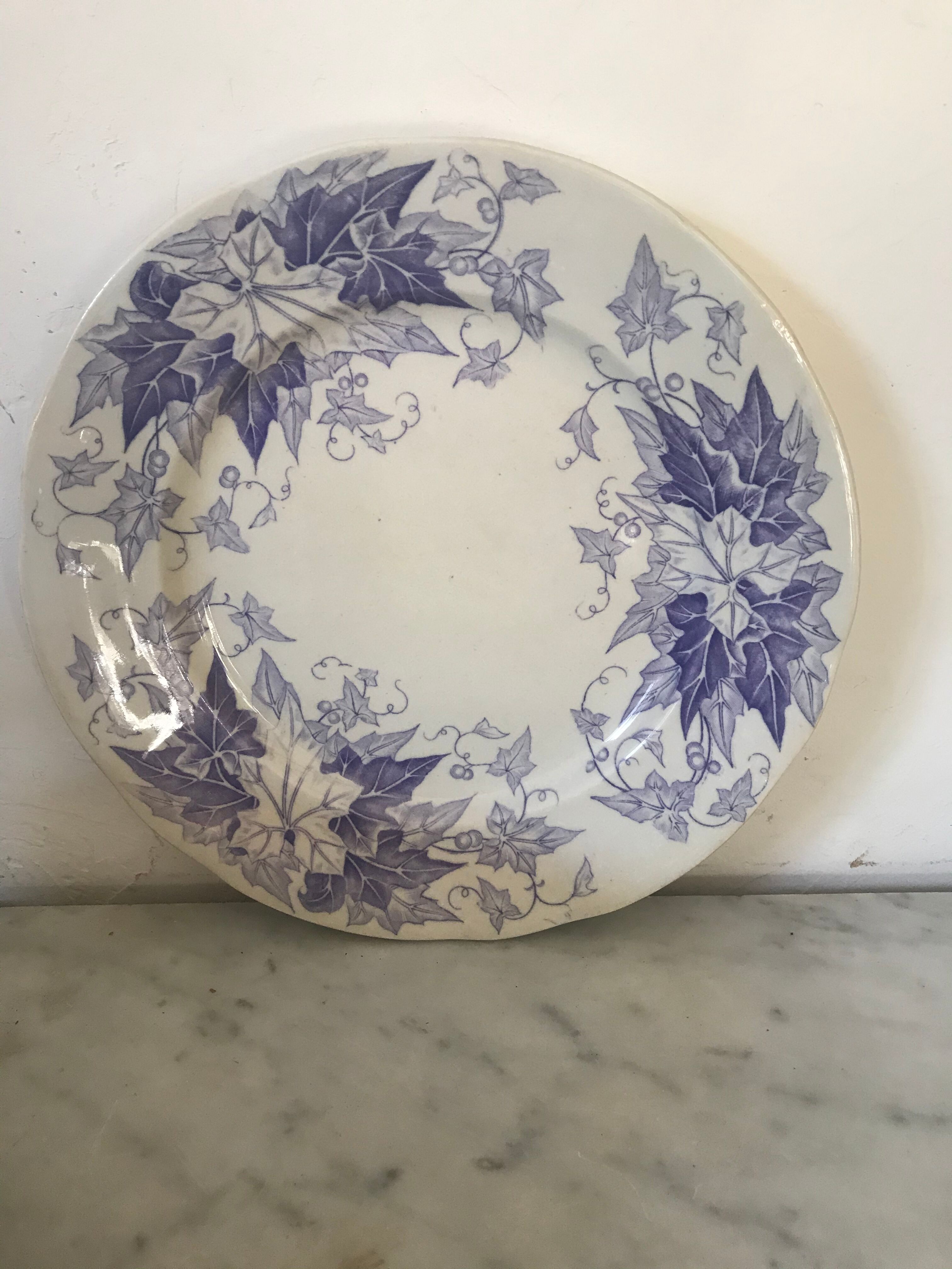 Lot de 10 assiettes Sarreguemines