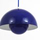 Blue enamelled suspension flowerpot by Verner Panton for Louis Poulsen, Denmark, 1969.