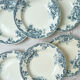 6 assiettes creuses vintage terre de fer clairefontaine modèle "pavot"