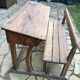 Vintage wooden school desk for children