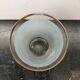 Vase ancien verre poli bleu avec decor doré vintage