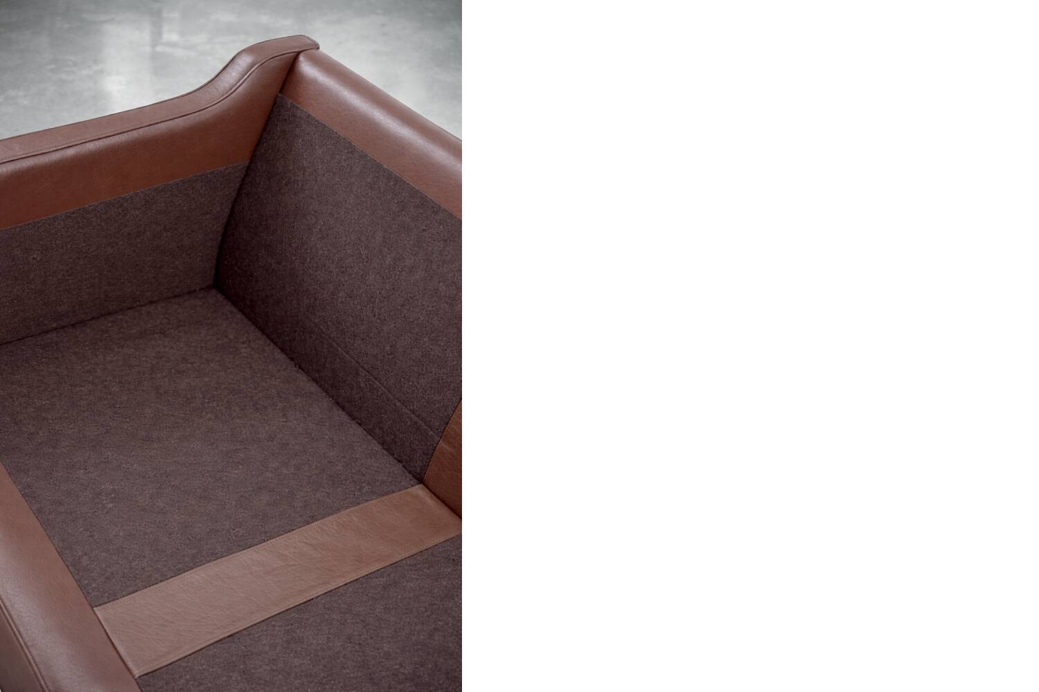 Vintage Mid-Century Scandinavian Modern Brown Leather Sofa, 1970s