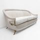 French of Mid-Century Sofa in Art Deco Style with Brass Details, 1950s