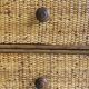 Vintage bamboo and wood rattan desk