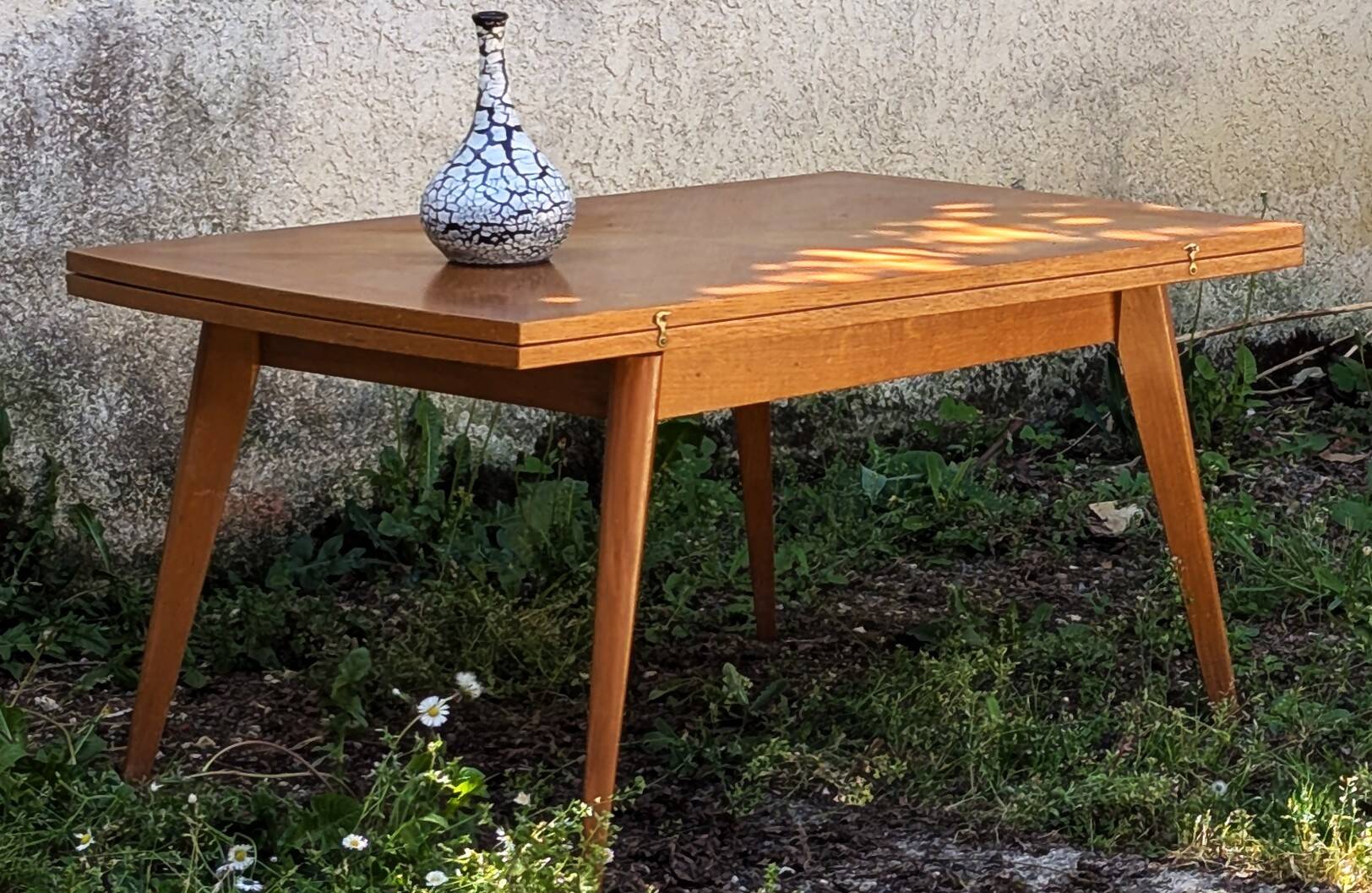 Table Vintage Modulable Magic Révélation Pieds compas par Albert Ducrot, ve