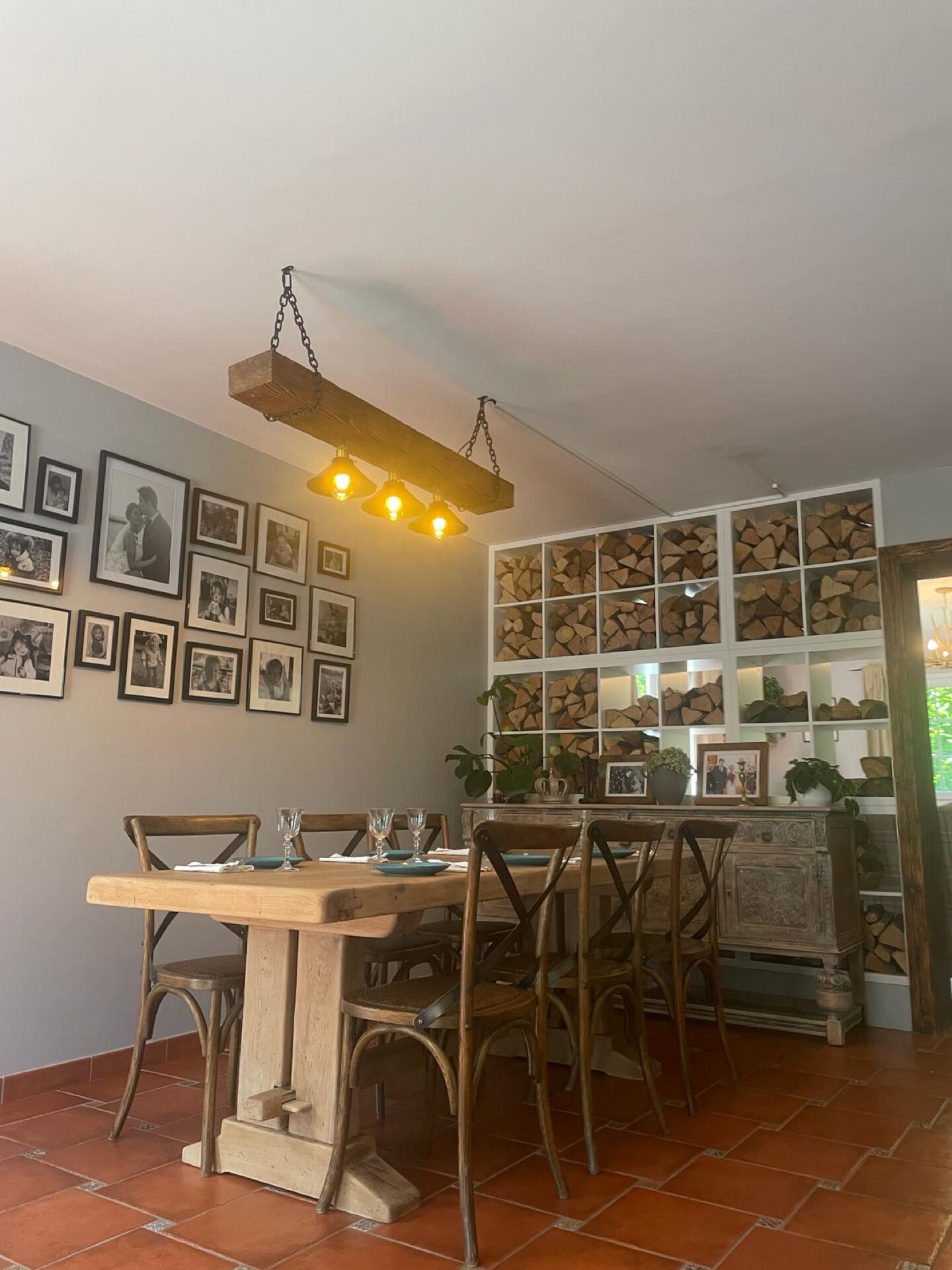 Large farmhouse table from Tonge in restored solid oak – 220 cm