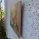 Tableau, bouquet de fleurs, huile sur toile