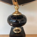 ▪️The Dolphin Lamp Jennings Lotus Lampshade Hollywood Rengency