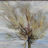 Scandinavian modern painting, 1929, Oil on board.
