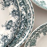 6 mismatched ironstone soup plates from Saint Amand