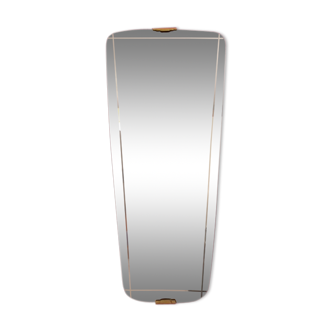 Mirror mirror 75cm x 35cm brass, 1960's