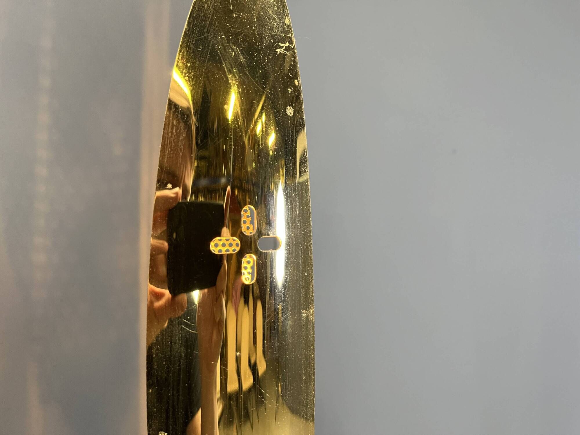 Modernist italian brass floor lamp, 1980s