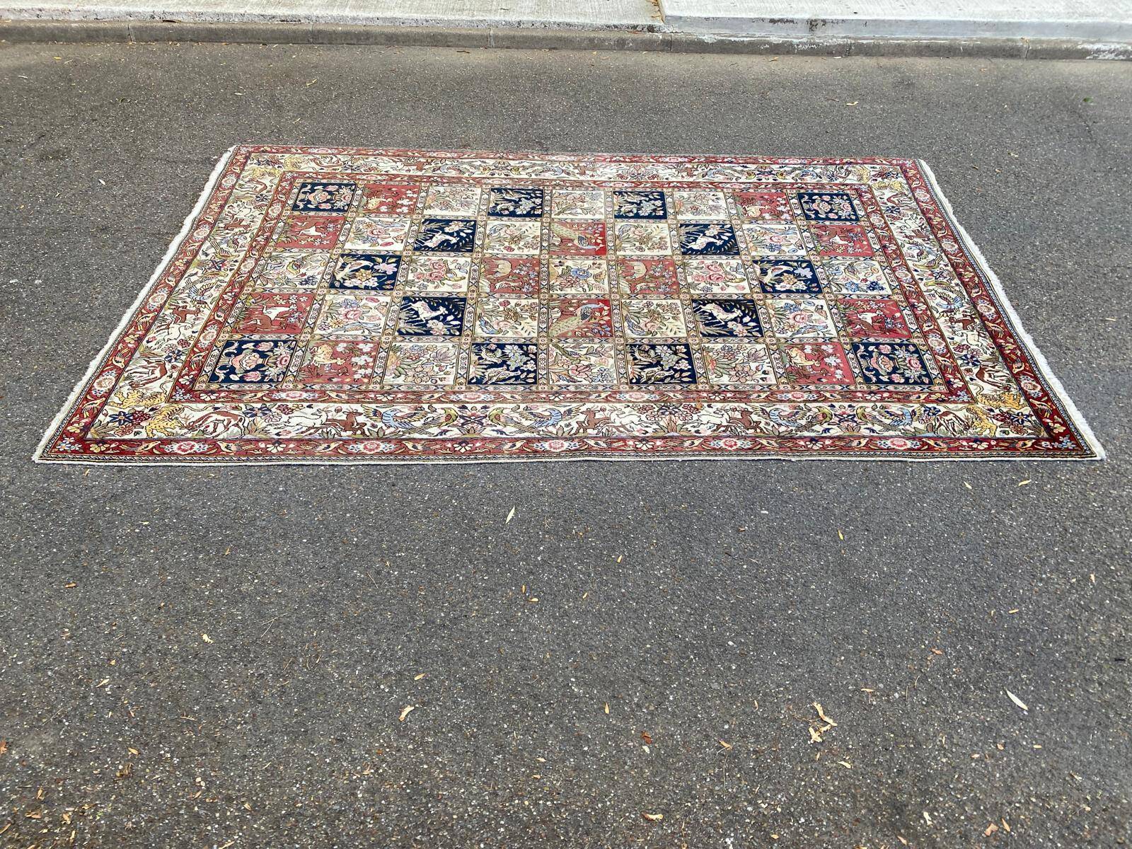 Authentic Persian Bakhtiar Saman Carpet Handwoven 318x198 cm 100% Wool