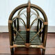 Indonesian magazine holders made of bamboo and vintage green rattan