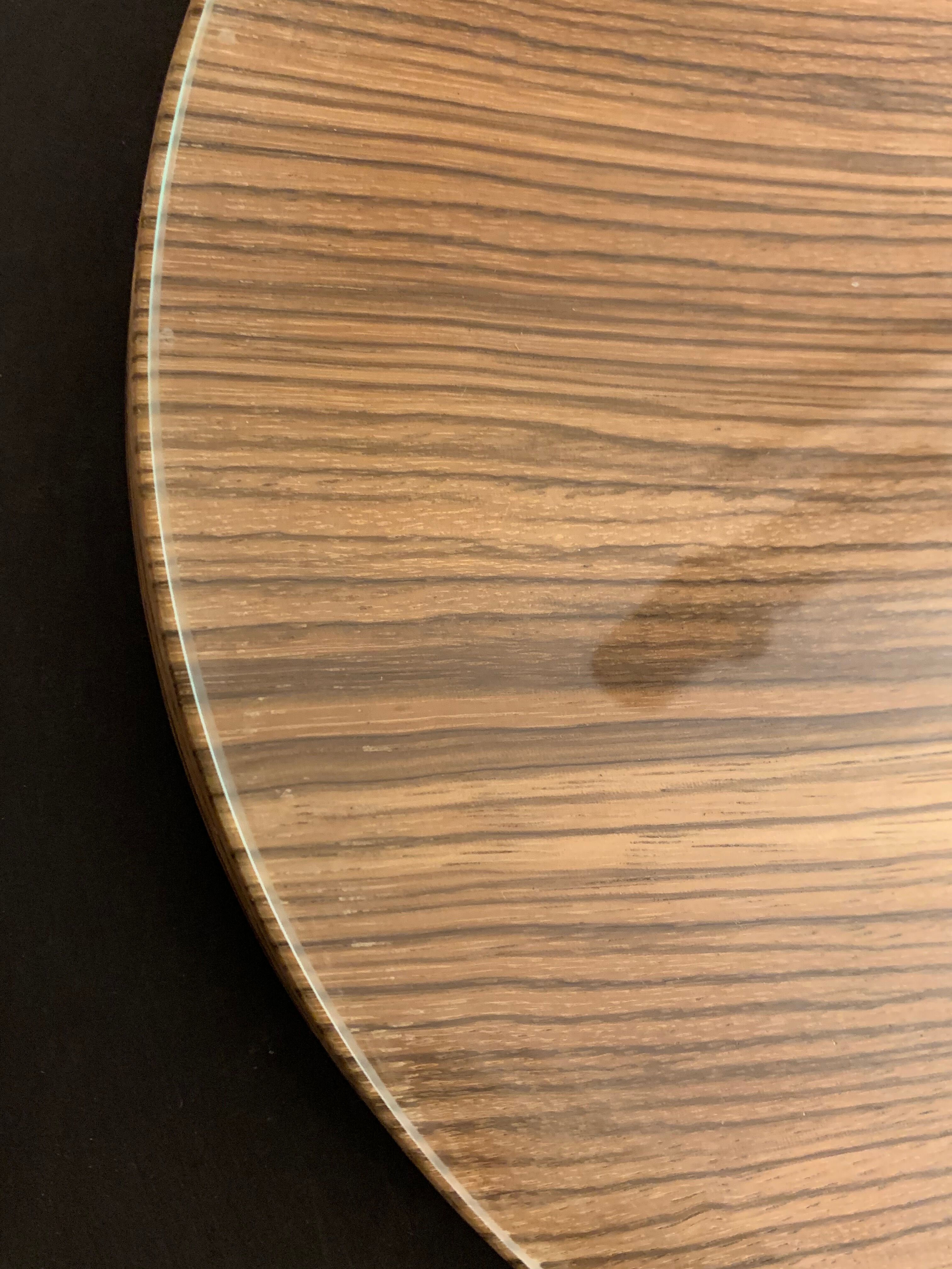 Plateau à fromage en bois et verre 1960