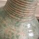 Vase ancien terre cuite turquoise