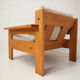 Solid oak Danish lounge chair