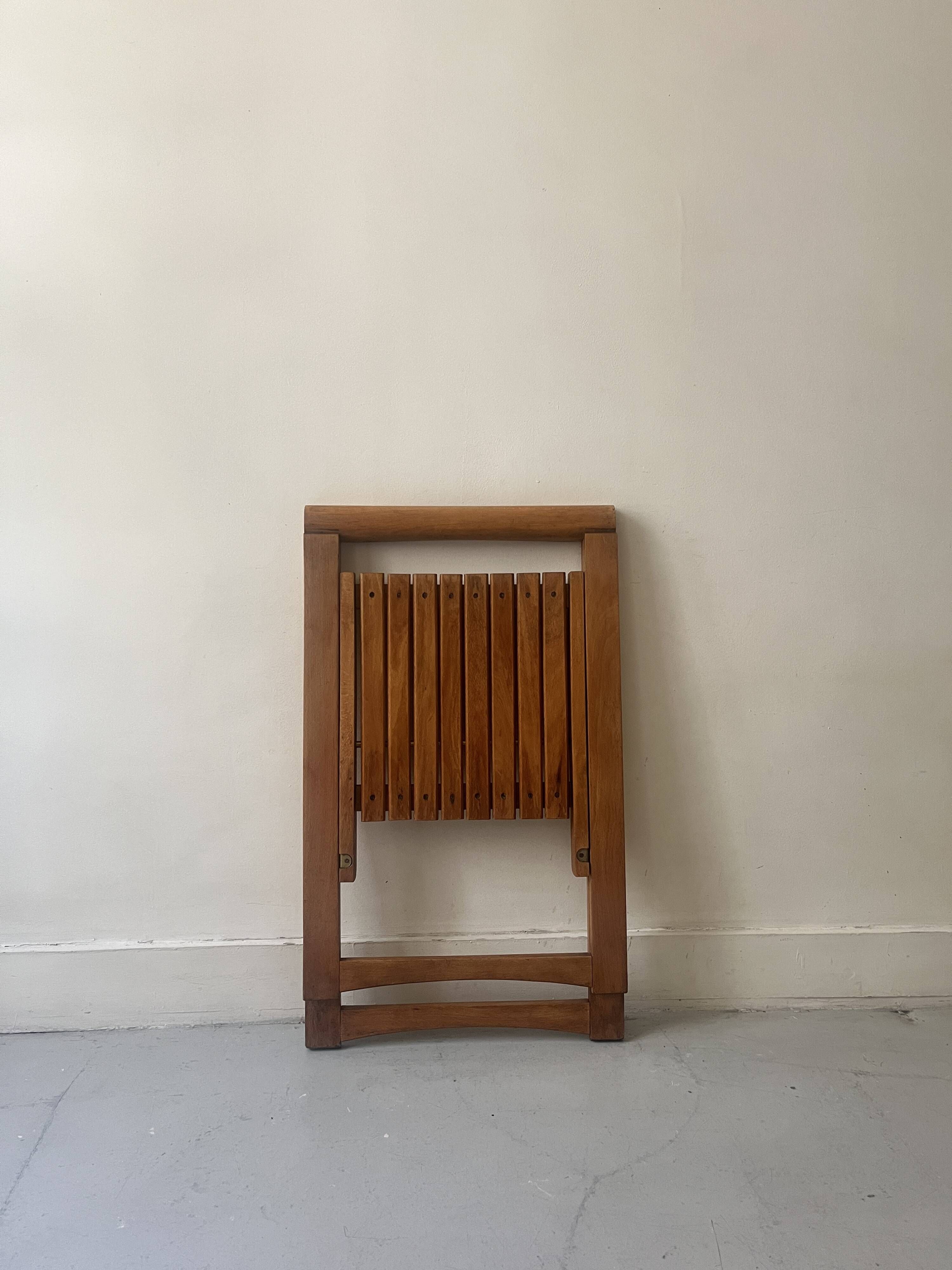 set of 4 italian wooden folding chairs by Aldo Jacober, design 1960 - 1970