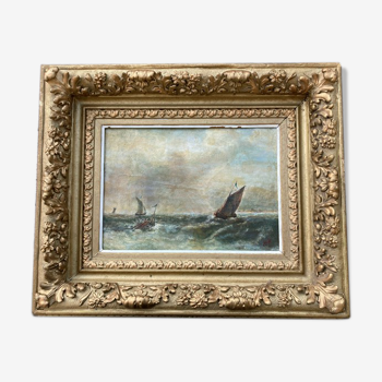 Tableau - Marine - XIXeme cadre doré