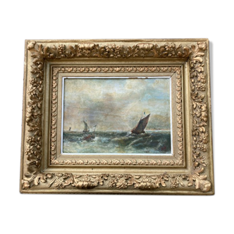 Tableau - Marine - XIXeme cadre doré