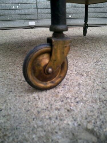 Vintage wheeled bar