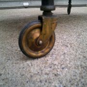 Vintage wheeled bar