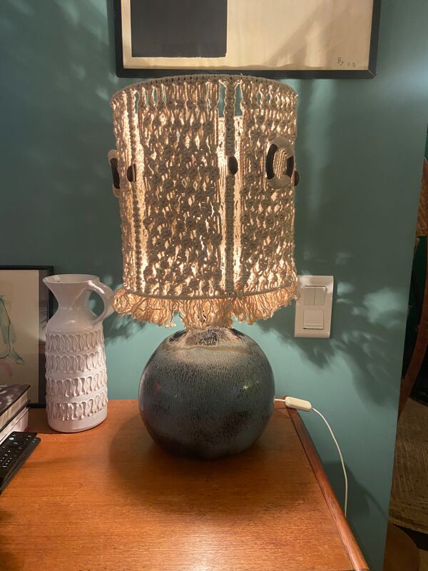 Lampe boule en céramique vintage