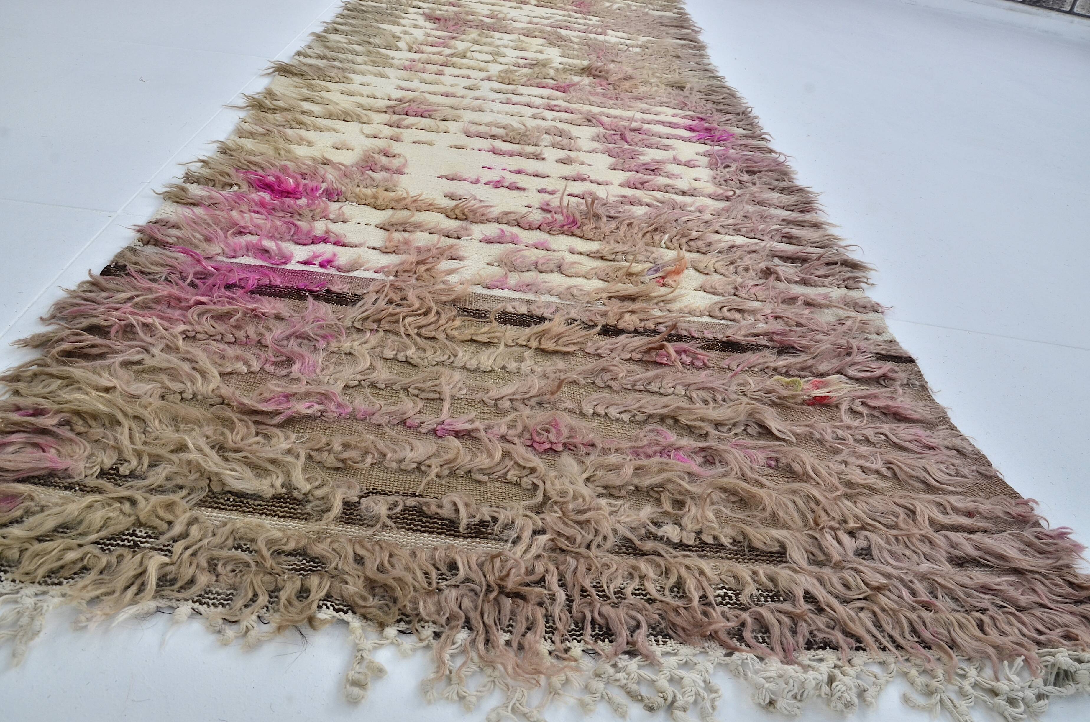 Vintage Anatolian Angora Wool Rug sku 3076