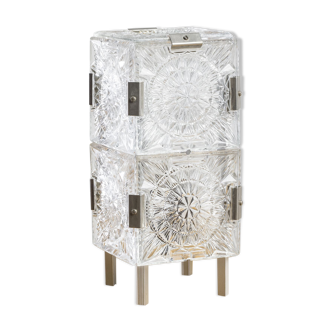 Set of 2 cut glass table lamps by Kamenický Šenov, 70'S
