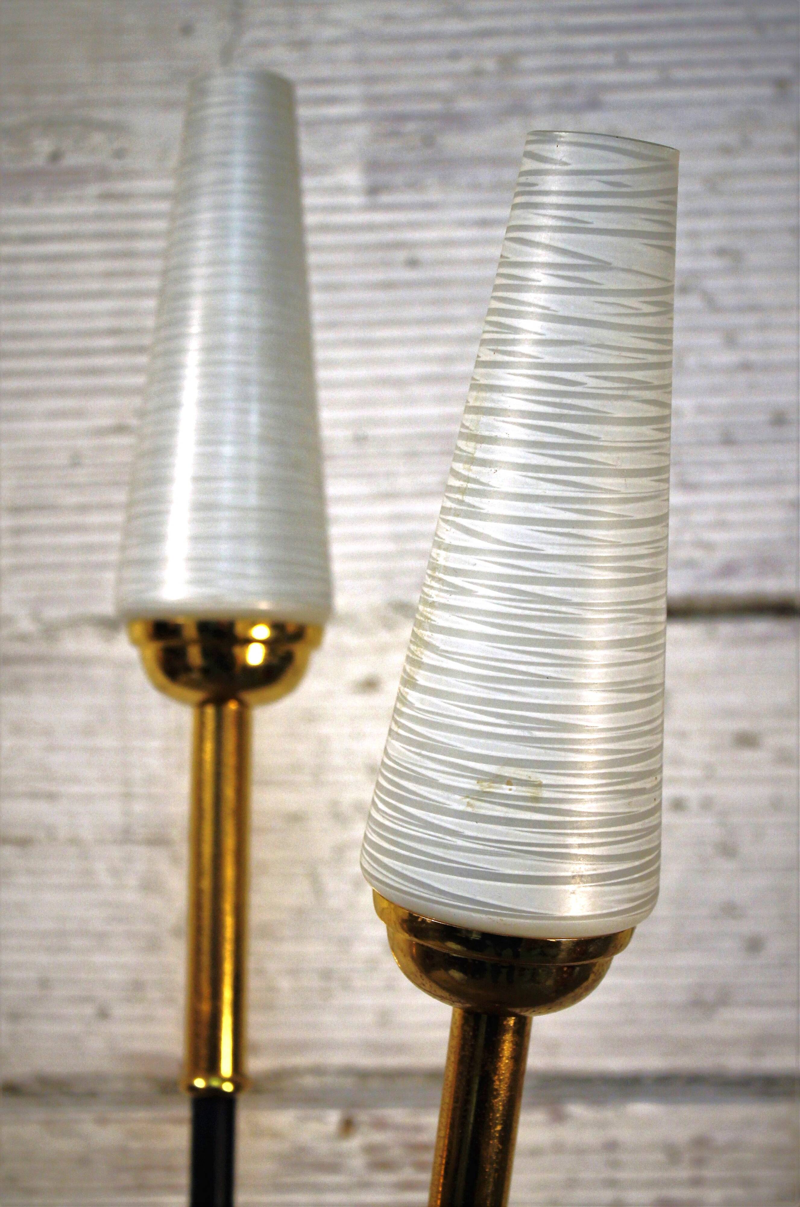 "3 cones" arm floor lamp 1950s