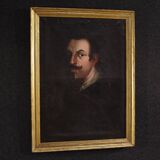 Antique Spanish painting portrait of a gentleman from the 18th century