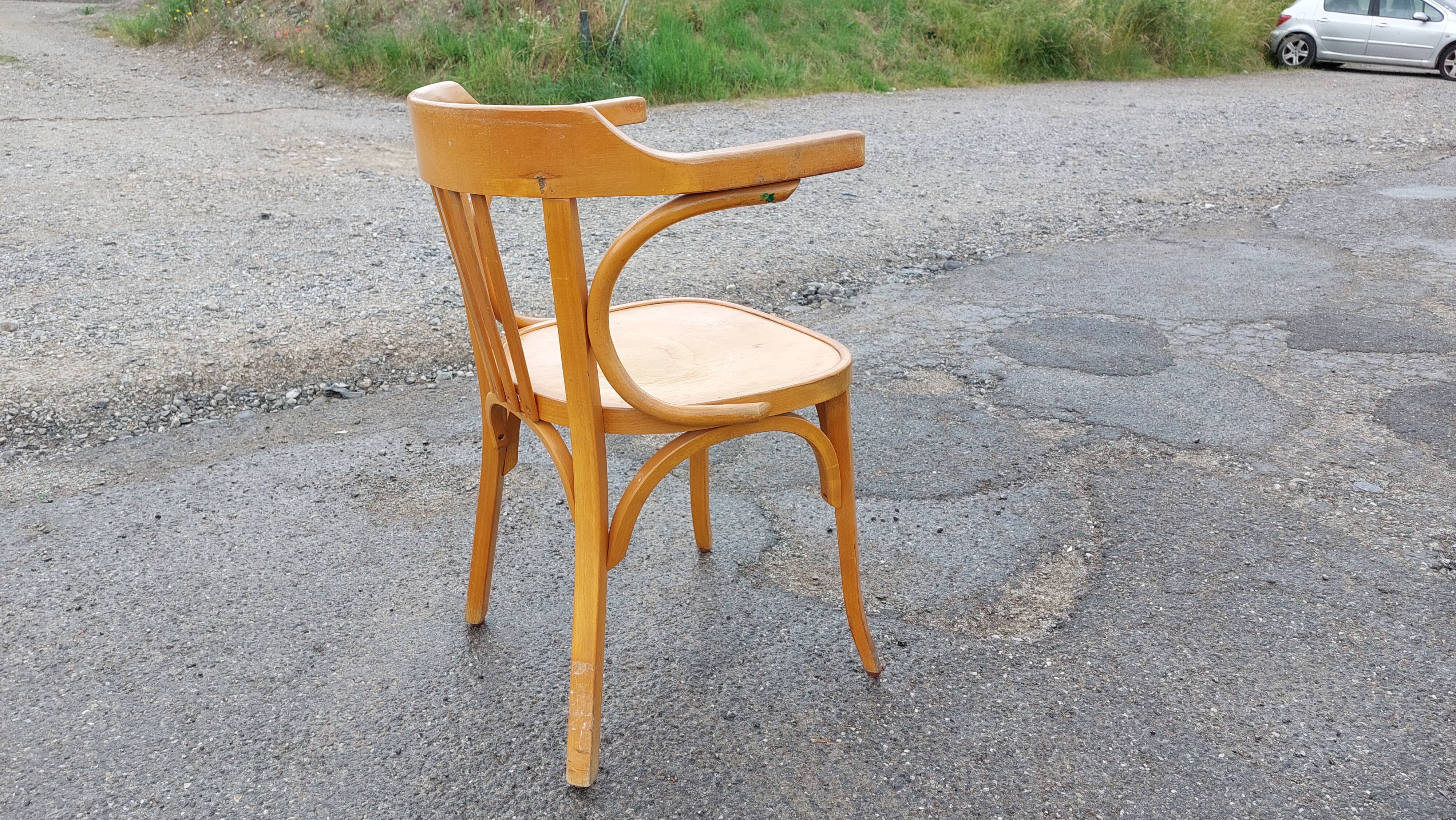 Baumann armchair N°21 in blond beech - 60s