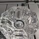Empty pocket/Ashtray octagonal shape Diamond in finely cut Bohemian crystal, vintage