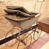 Old doll pram late nineteenth painted hand complete