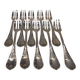 10 silver-plated cake forks by Christofle, Marly pattern