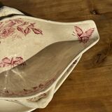 Old pink earthenware saucier Badonviller model Jasmin