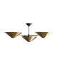 1950s Mid Century Brass Simms 3-Light Sputnik Chandelier – Curved Arm Linea