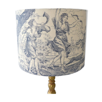 Blue toile de Jouy lampshade