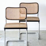2 vintage Cesca B32 chairs, Gavina edition by Marcel Breuer, 1960.