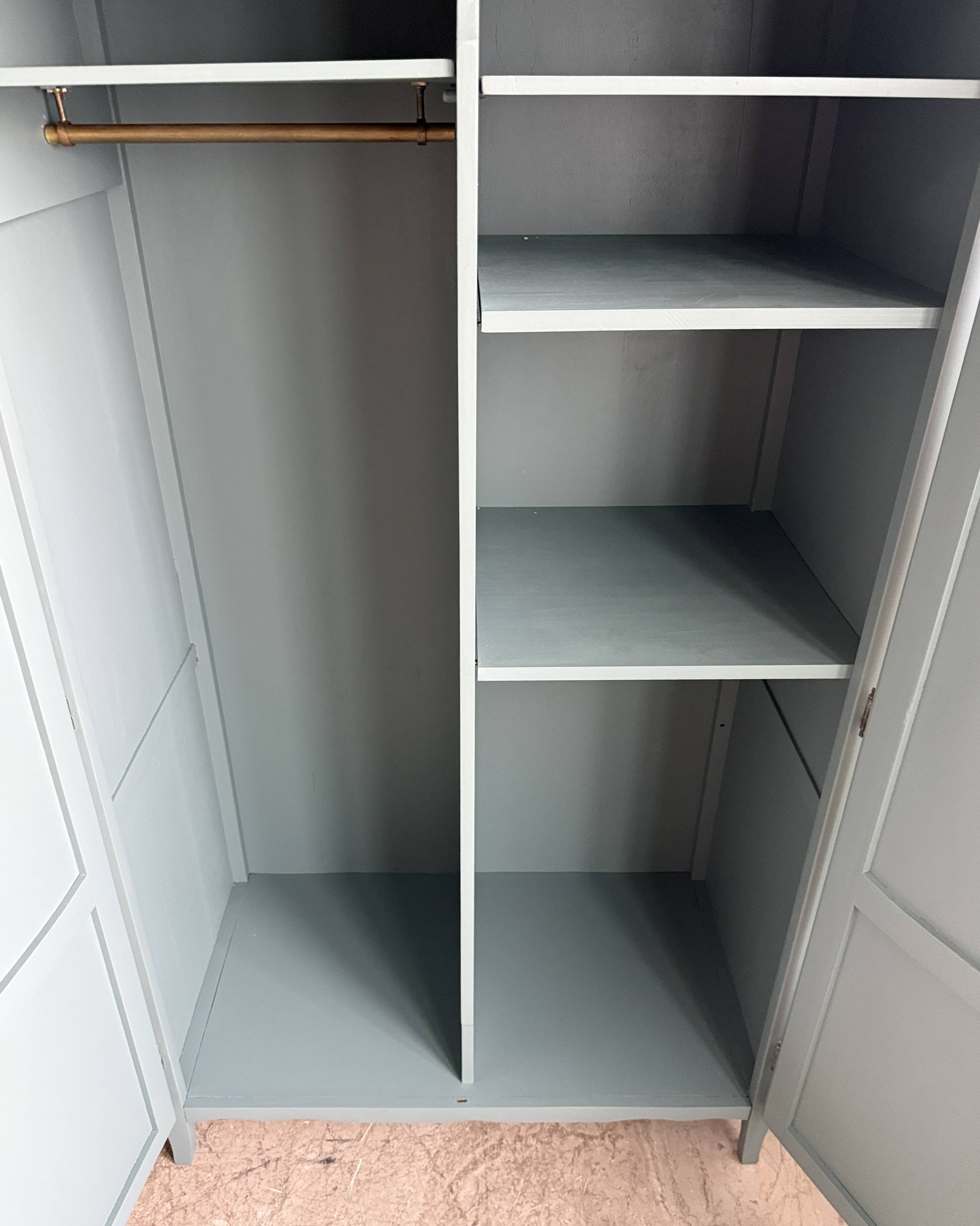 Vintage grey-green wardrobe (renovated)