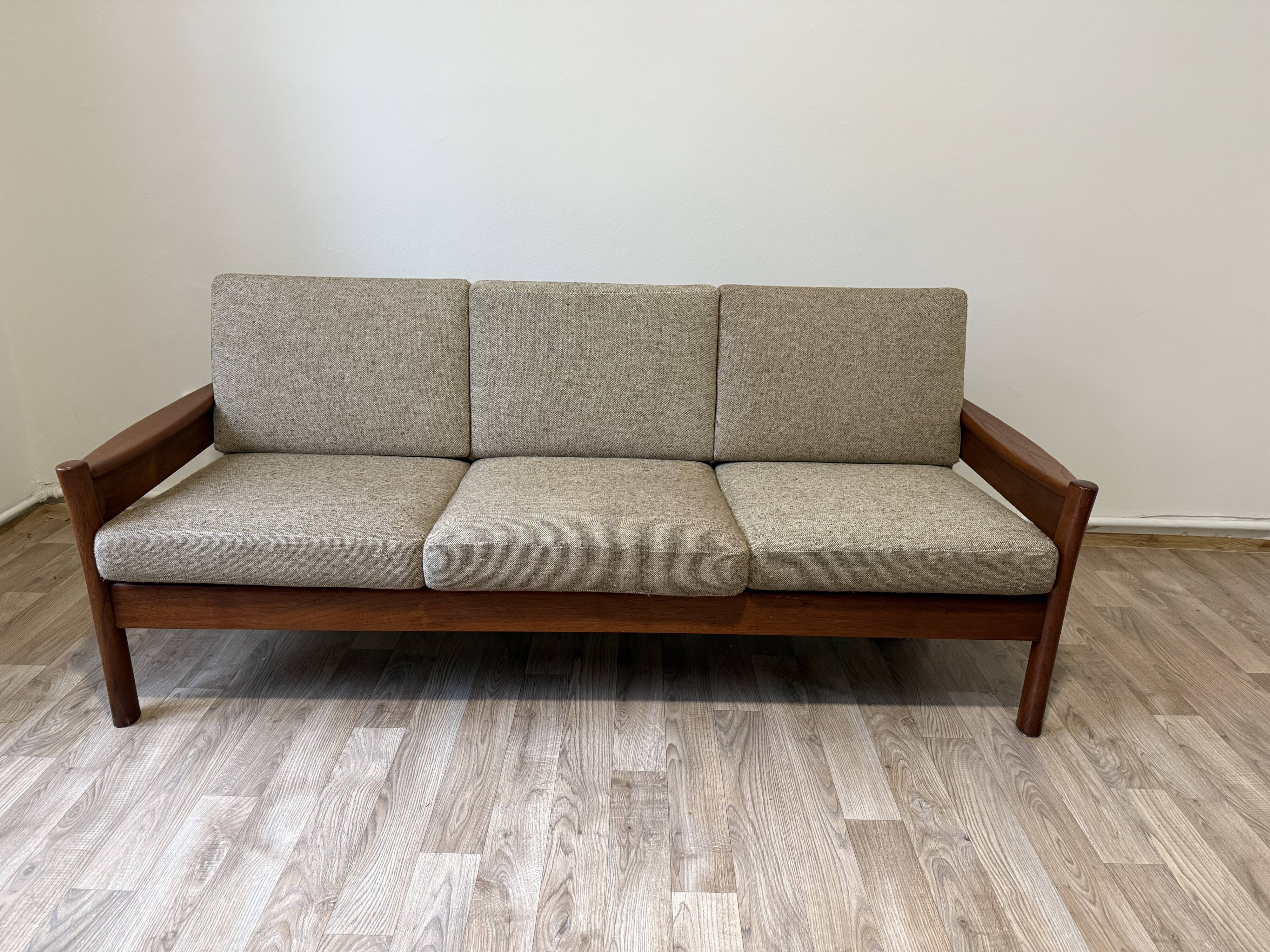 Mid-Century Danish Teak 3-Seater Sofa by Dyrlund, 1970s