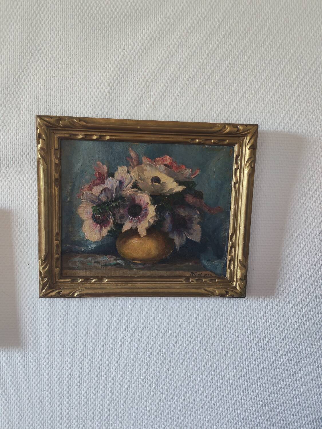 Oil painting on canvas by Auguste Kind