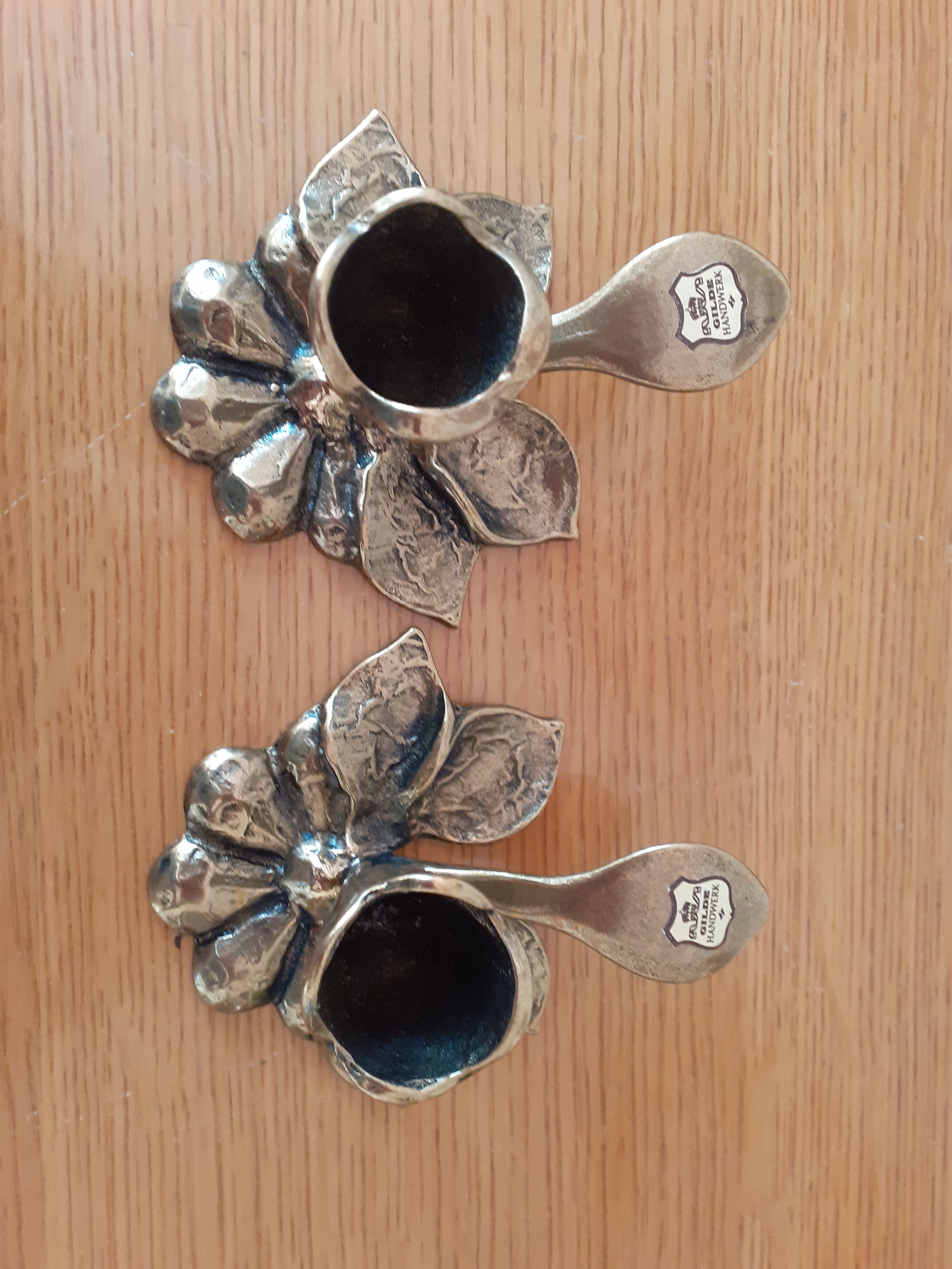 Pair of Gilde brass candlesticks