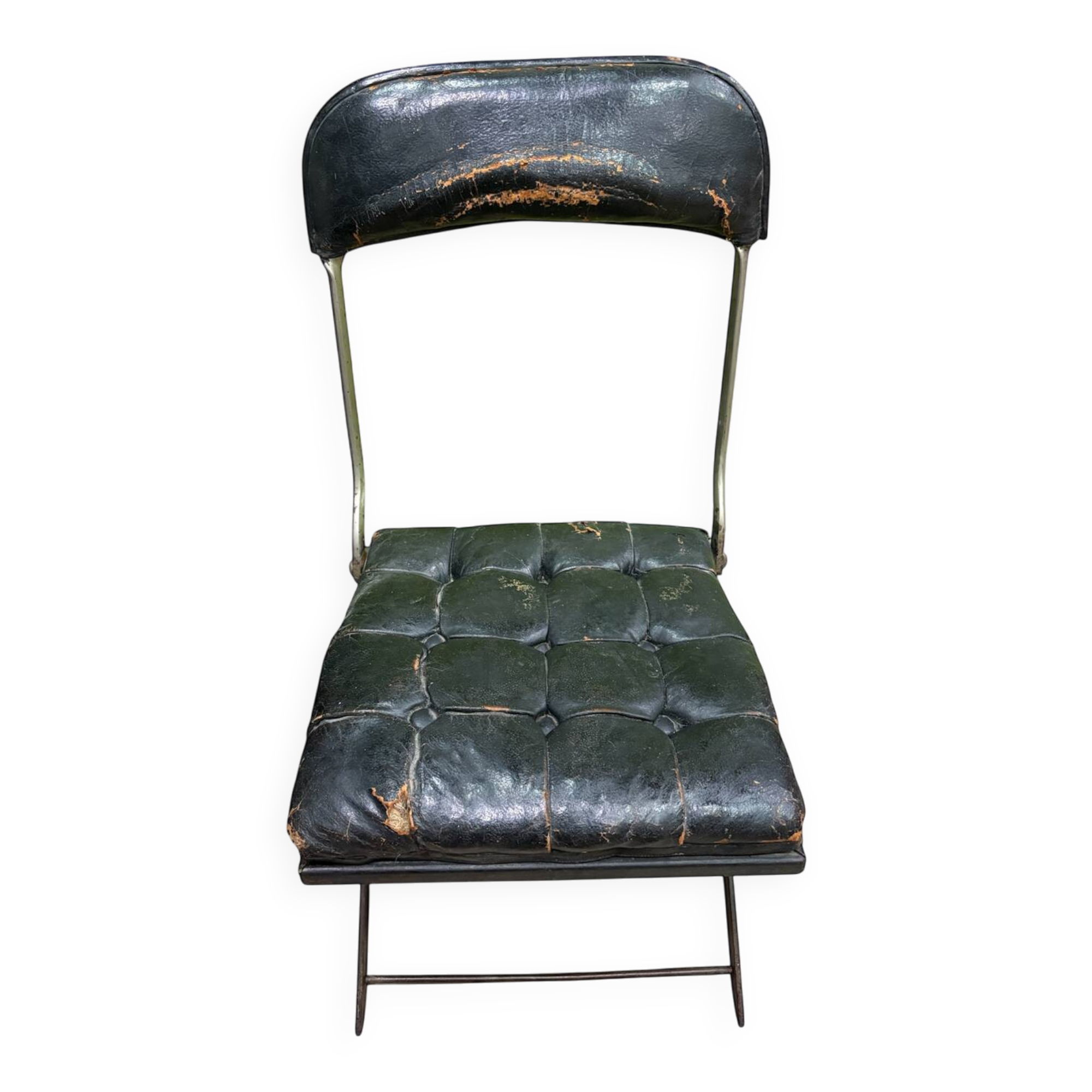 Chaise pliante vintage style industriel vers 1960