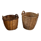 Pop-up Christmas 2022 - Vintage round basket / old basket in Dame-Jeanne