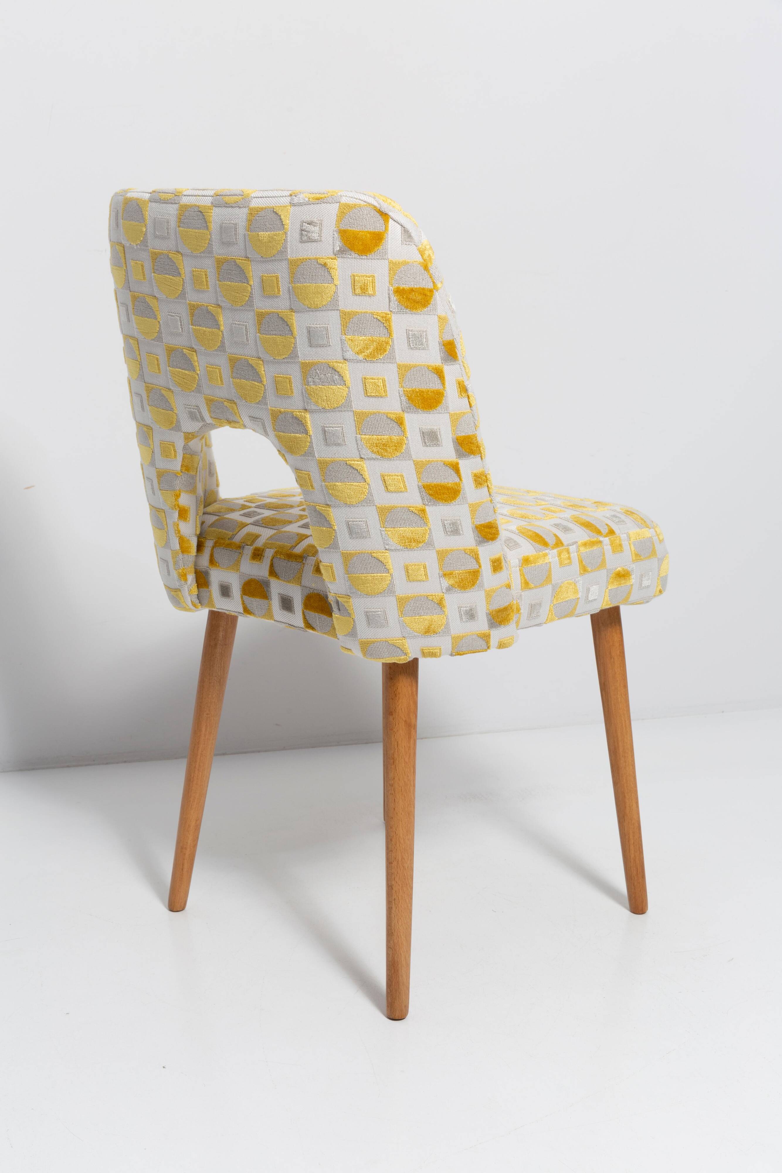 Mustard yellow Shell chair from the mid-century, 1960s