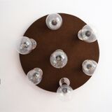 Vintage lamp of the 70s design in chrome glass space age