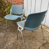 Pair of chairs by G. Piretti for Castelli