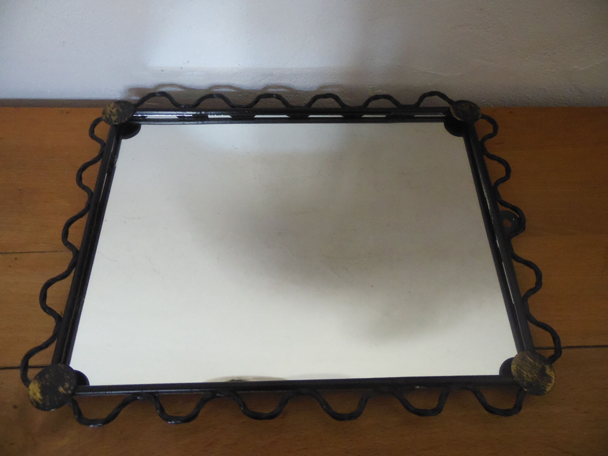 Wrought iron tower mirror